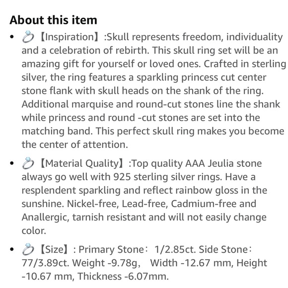 Jeulia Skeleton Sterling Silver Engagement Ring Size 3 - Picture 6 of 15